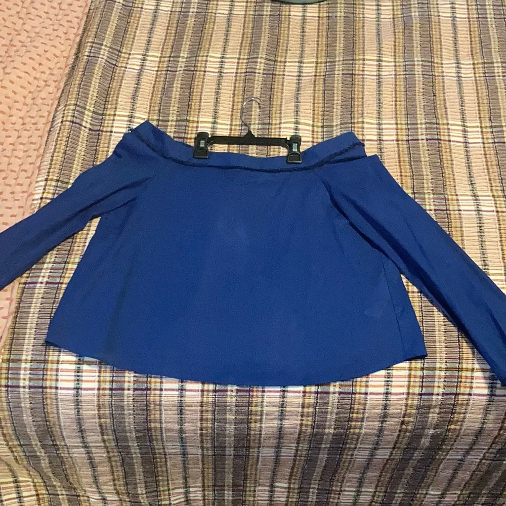 Zara open back off shoulder blouse top - Picture 3 of 7